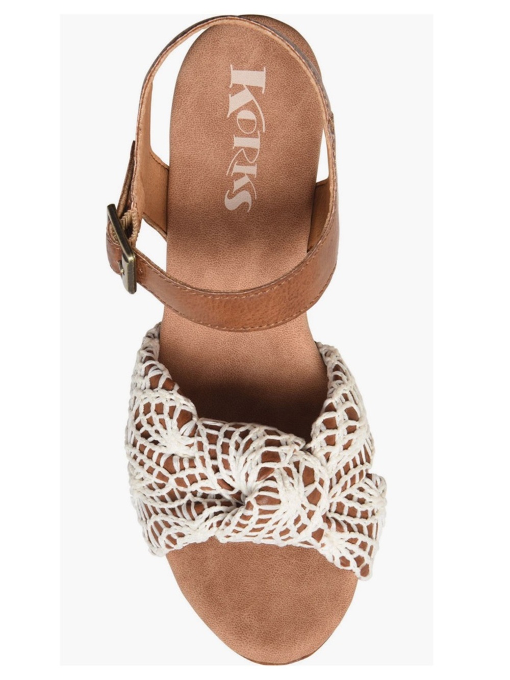 Kork-Ease Brown and White Women's Sandals NWOT SIZE 9 - Picture 3 of 16